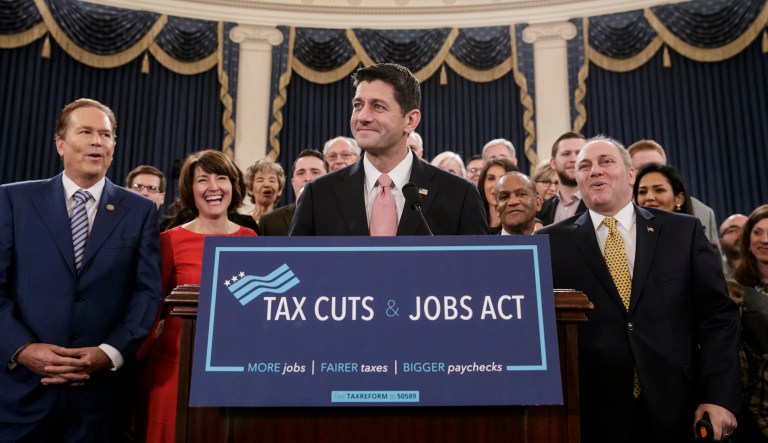 House Republcians unveiled the GOP's far-reaching tax overhaul, the first major revamp of the tax system in three decades. (AP Photo/J. Scott Applewhite)