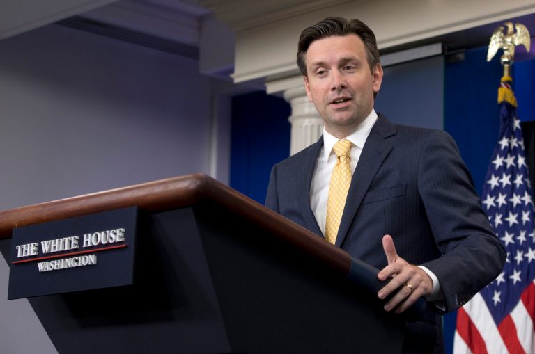 White House press secretary Josh Earnest speaks during the daily news briefing at the White House in Washington, Wednesday, Aug. 26, 2015. (AP Photo/Carolyn Kaster)