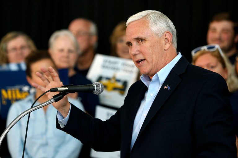 Pence, a former congressman, went on the offensive to 