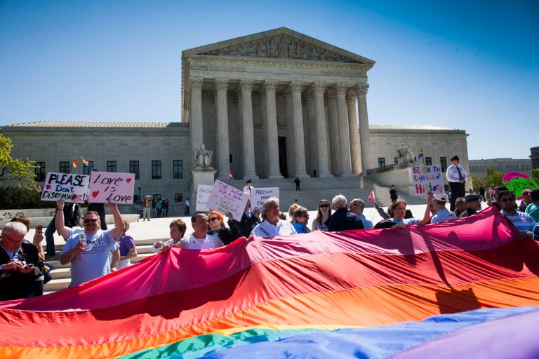The Supreme Court heard oral arguments Tuesday in a case that will decide whether state laws banning same-sex marriages are or are not constitutional. (Graeme Jennings/Examiner)