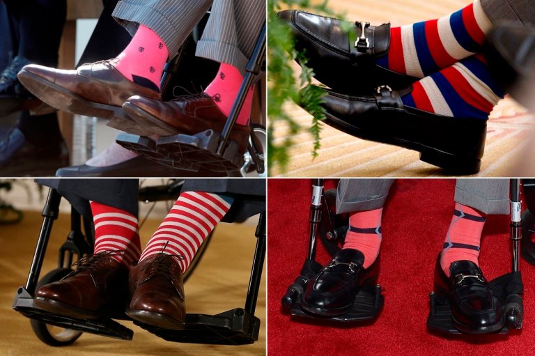 The Republican Party has smashed online fundraising records with new campaigns, including selling socks patterned after those worn by former President George H.W. Bush. AP Photo