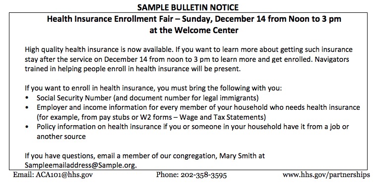 HHS Pushes Church Talking Points, Bulletins to Promote Obamacare