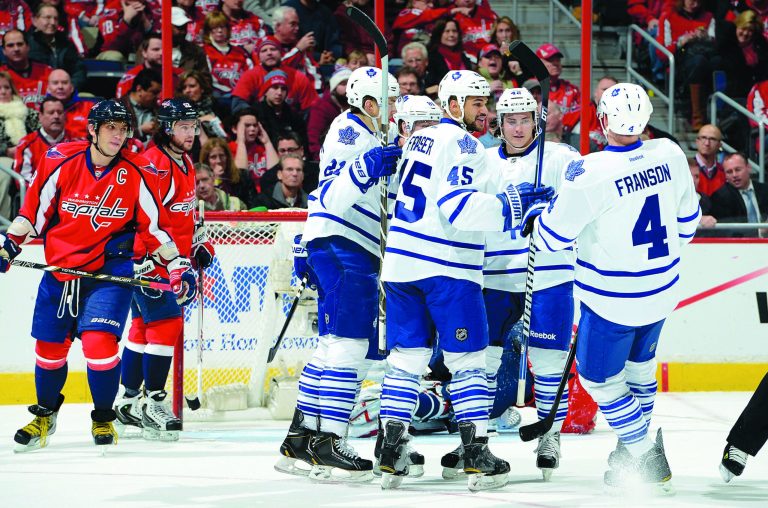 Greg Fiume/Getty Images
Toronto forward James van Riemsdyk scored the first two goals of the game to lead the Maple Leafs past the Capitals 3-2 on Tuesday night at the Verizon Center.