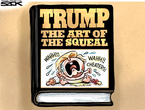 Editorial cartoon: The art of the squeal