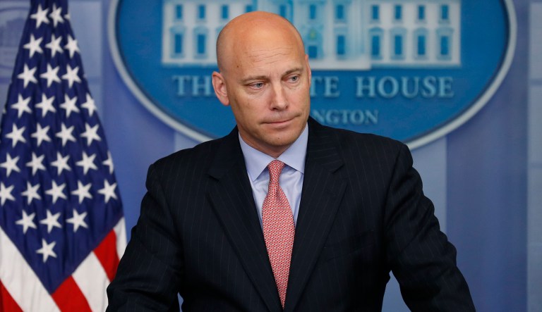 Marc Short said that Rep. Adam Schiff intentionally included sources and methods in the 10-page memo that he knew would have to be redacted, setting off a political fight. (AP Photo/Alex Brandon)