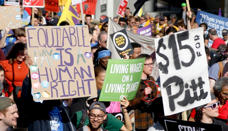 Once we agree that a national minimum wage isn't appropriate, then we've just killed off the argument about having a minimum wage at all. (AP Photo/Keith Srakocic, File)