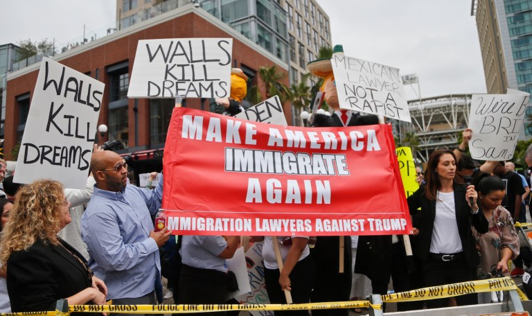 Campaign chief spent Sunday morning placating supporters concerned that Trump is softening his positions. (AP Photo/Lenny Ignelzi, File)
