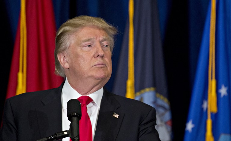 Donald Trump's delaying the announcement may interfere with Indiana Gov. Mike Pence's political plans. (Andrew Harrer/Bloomberg)
