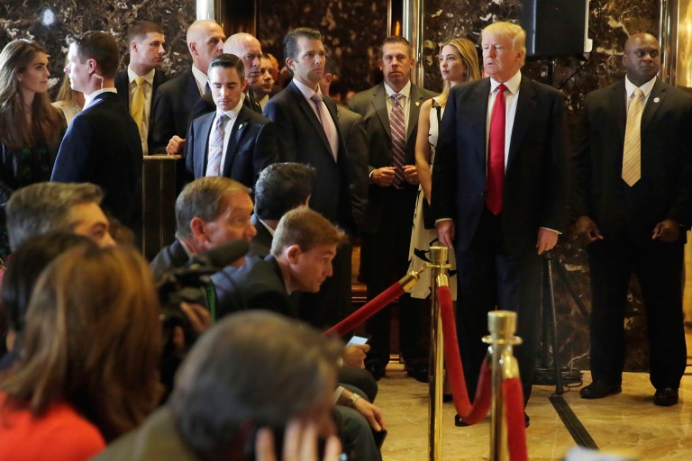 Details of the meeting between Trump and media leaders are unclear, and its off-the-record status means that those who attend are expected not to publicize any information from it. (AP Photo)