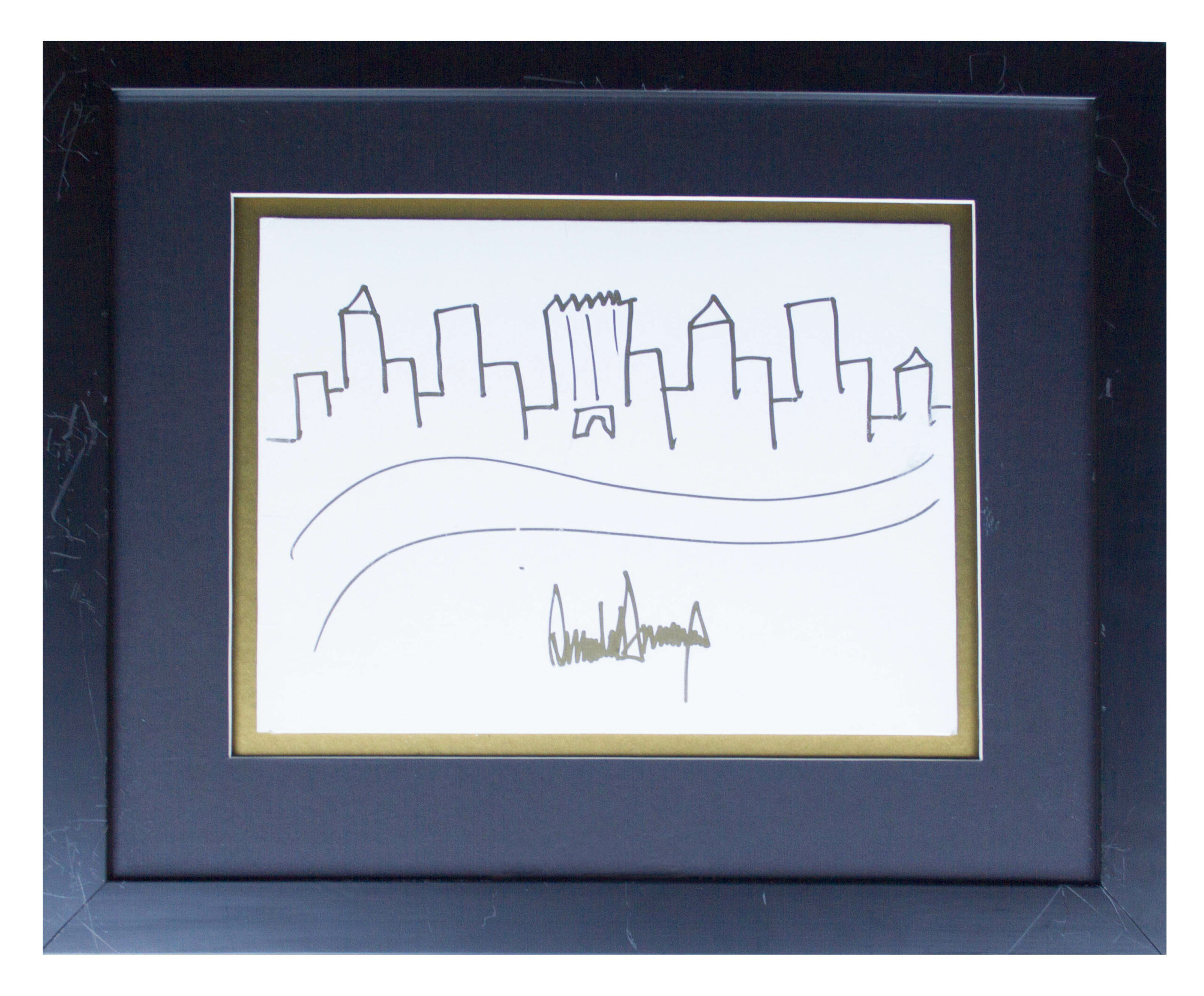 Trump NYC skyline sketch at auction, $9,000 minimum
