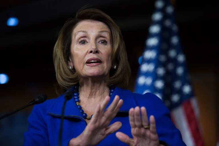 Pelosi said she and other Democrats would try to find common ground with the incoming president. (Graeme Jennings/Examiner)