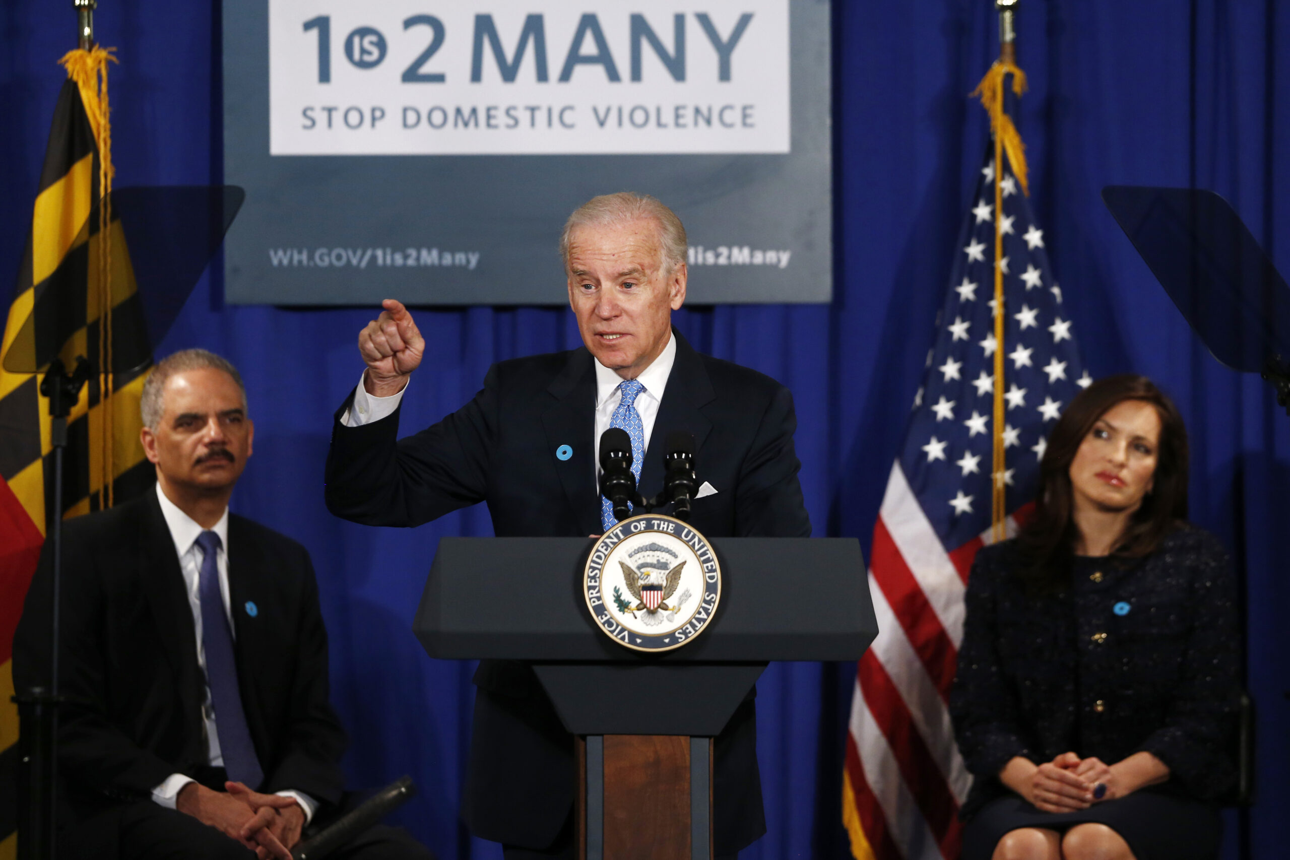 Biden takes domestic violence message to Montgomery County
