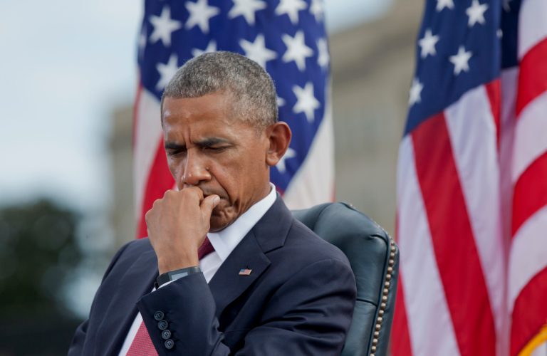 Obama touted the progress his administration has made providing Americans with healthcare plans despite last week's news of rising premiums and other costs. (AP Photo/Manuel Balce Ceneta)