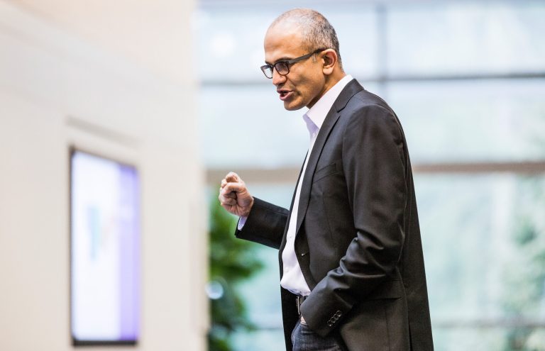 This undated photo provided by Microsoft shows Satya Nadella. Microsoft announced Tuesday, Feb. 4, 2014,  that Nadella will replace Steve Ballmer as its new CEO.  Nadella will become only the third leader in the software giant's 38-year history, after founder Bill Gates and Ballmer. Board member John Thompson will serve as Microsoft's new chairman.  (AP Photo/Microsoft)