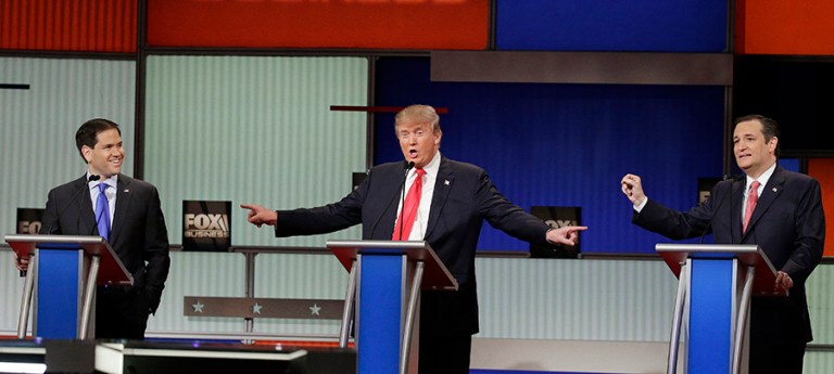 If Cruz carries Iowa and Trump wins New Hampshire, it may be a very long slog to 1,236 delegates. (AP photo/Chuck Burton)