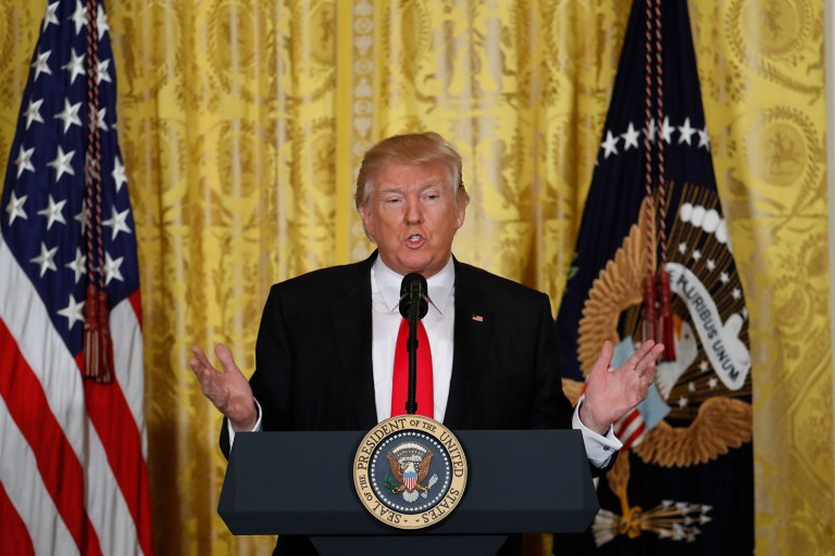 President Trump is expected to name Mike Dubke, founder of Crossroads Media, as his White House communications director. (AP Photo/Pablo Martinez Monsivais)