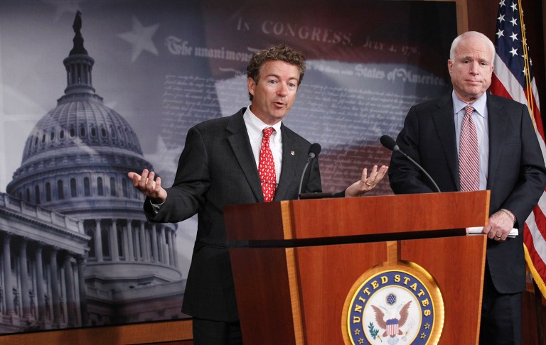 NATO's top general is siding with Sen. John McCain over Sen. Rand Paul in a spat over Montenegro vote. (AP Photo/Manuel Balce Ceneta, File)