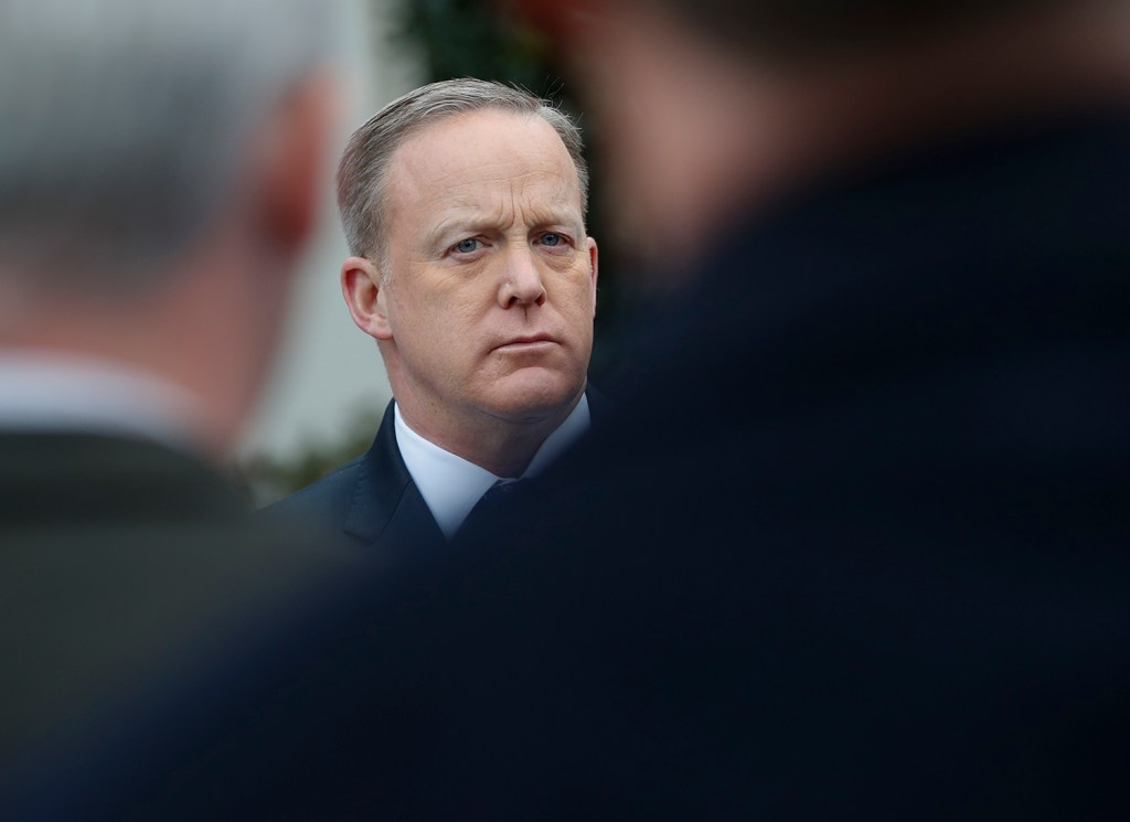 Left recklessly accuses Sean Spicer of making racist threat