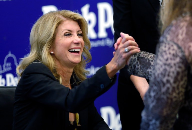 Former Texas State Sen. Wendy Davis said she nearly cried after the Supreme Court struck down a Texas law she famously filibustered back in 2013. (AP Photo/Eric Gay)