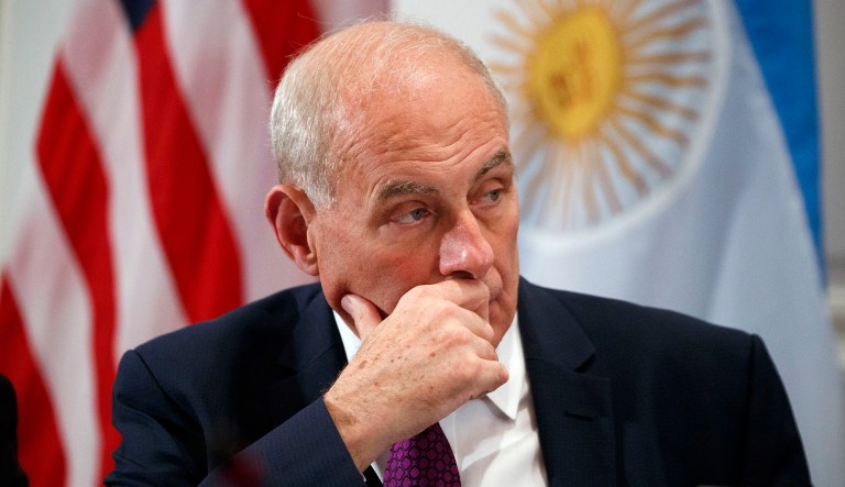 Travel for Trump administration officials on government-owned, rented, leased, or chartered aircraft, will now require prior approval from White House chief of staff John Kelly. (AP Photo/Evan Vucci)