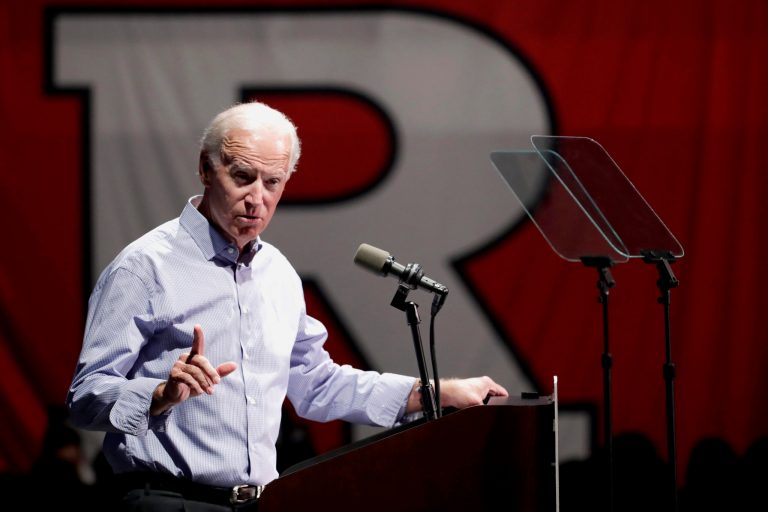 Former U.S. Vice President Joe Biden gave a speech supporting Lt. Gov. Ralph Northam's gubernatorial campaign on Saturday. (AP Photo/Julio Cortez)