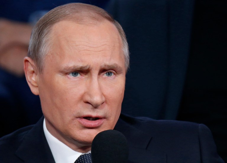 Russian President Vladimir Putin, whose net worth is rumored to run as high as $200 billion, remains unscathed in the court of Russian public opinion. (AP Photo/Dmitri Lovetsky, Pool)