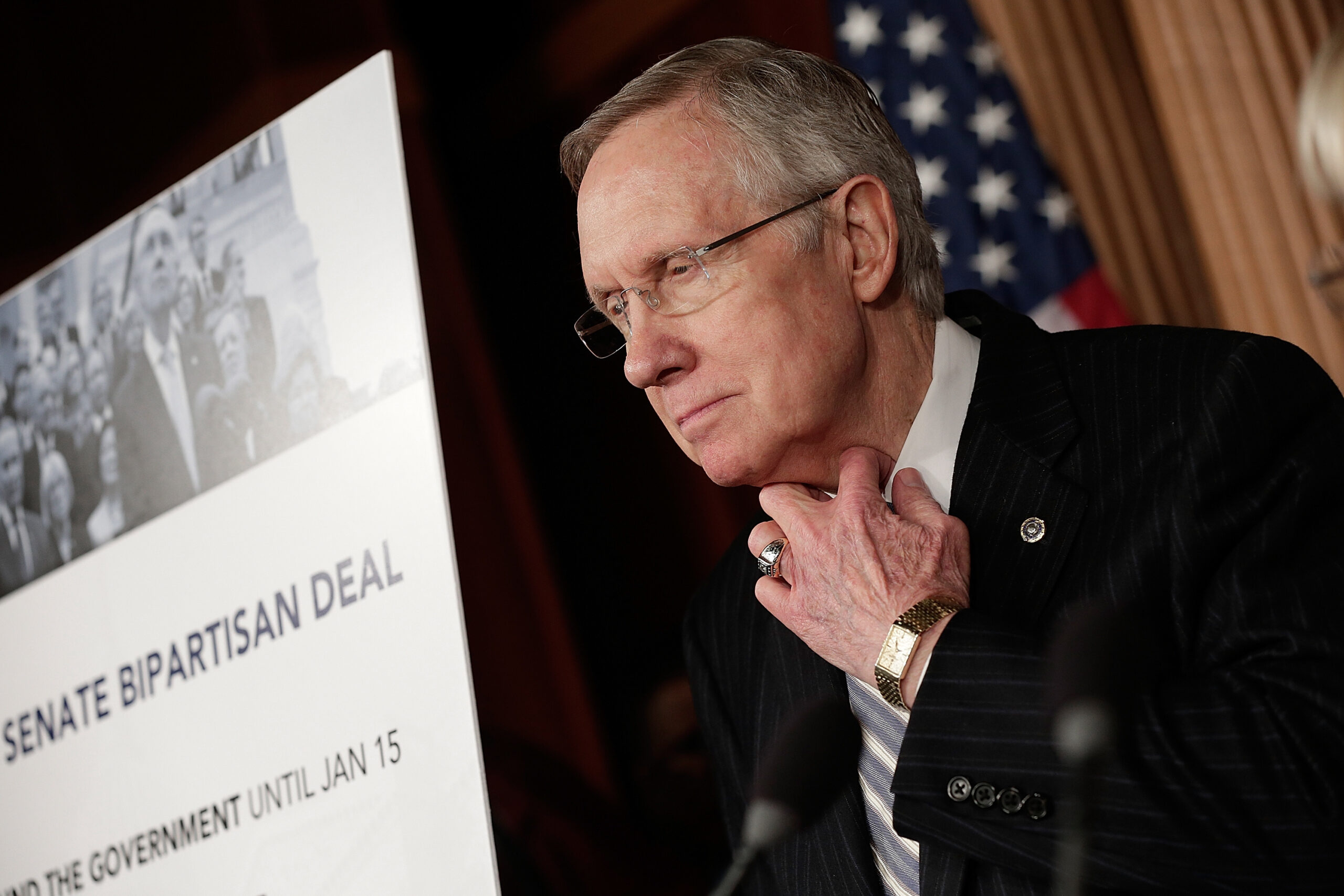 Harry Reid thumps his chest as he trashes Ted Cruz