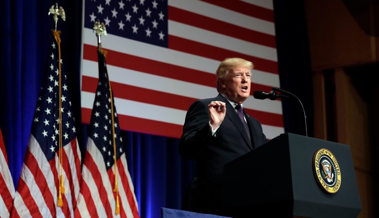 President Trump speaks about his national security strategy which puts 