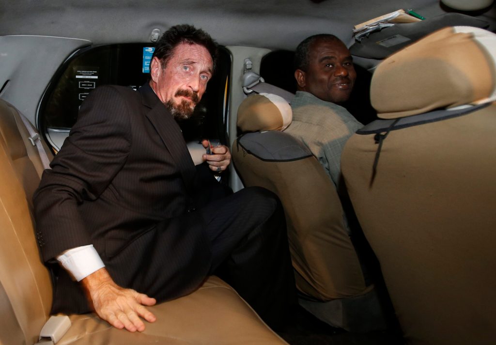 Anti-virus software developer McAfee arrives in US