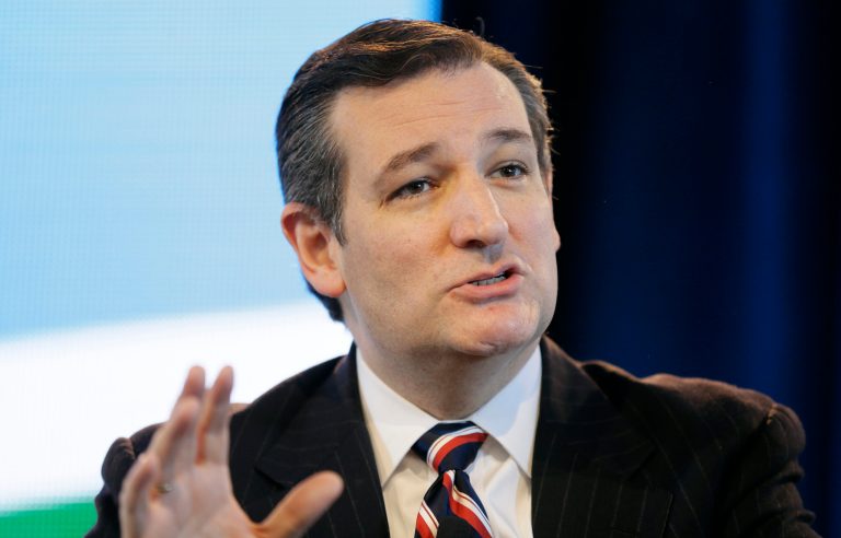 Sen. Ted Cruz, R-Texas, speaks during the Iowa Agriculture Summit, Saturday, March 7, 2015, in Des Moines, Iowa. (AP Photo/Charlie Neibergall)
