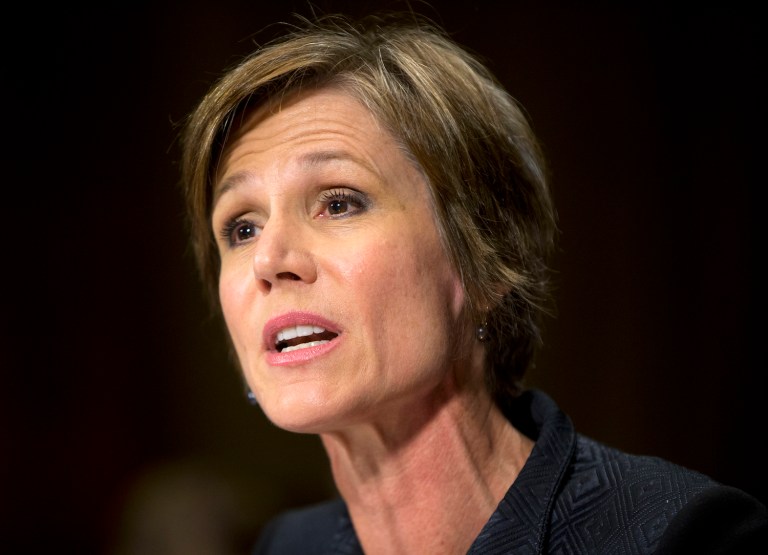 FBI Director James Comey, National Security Agency Director Admiral Mike Rogers, former CIA Director John Brennan, former Director of National Intelligence James Clapper and former Deputy Attorney General Sally Yates have been invited to testify before the House Intelligence Committee next month. (AP Photo/Pablo Martinez Monsivais, File)