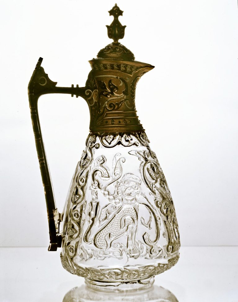 This image provided by the Dallas Museum of Art shows a late 10th- to 11th-century carved crystal ewer from Egypt cut from a single piece of rock crystal. The pitcher is the first item the Dallas Museum of Art is putting on display from a rarely-shown Islamic art collection that it recently got on long-term loan. (AP Photo/Dallas Museum of Art)