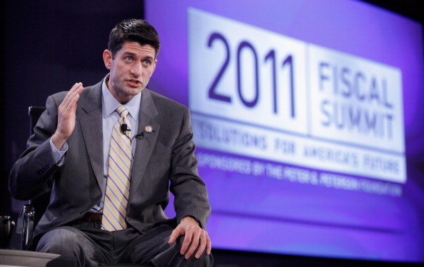 Rep. Paul Ryan (R-WI) addresses the Peter G. Peterson Foundation 2011 Fiscal Summit. (Getty Images)
