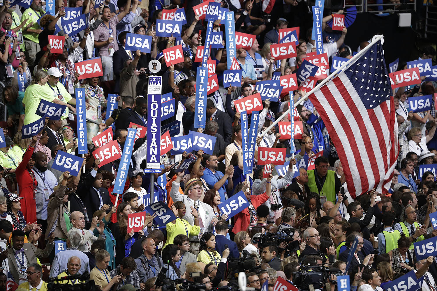 Trump allows Clinton to take patriotic, pro-military, religious, anti-authoritarian ground