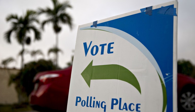 In the upcoming November election, Florida voters will decide on a constitutional amendment to give ex-cons voting rights immediately upon their release. The measure needs 60 percent support to pass. (Andrew Harrer/Bloomberg)
