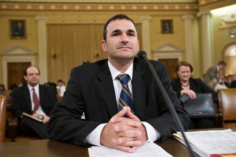 Acting IRS Commissioner Danny Werfel prepares to testify on Capitol Hill in Washington, Thursday, June 27, 2013, before the House Ways and Means Committee hearing to report on the internal investigation into the extra scrutiny the IRS gave Tea Party and other conservative groups that applied for tax-exempt status. (AP Photo/J. Scott Applewhite)