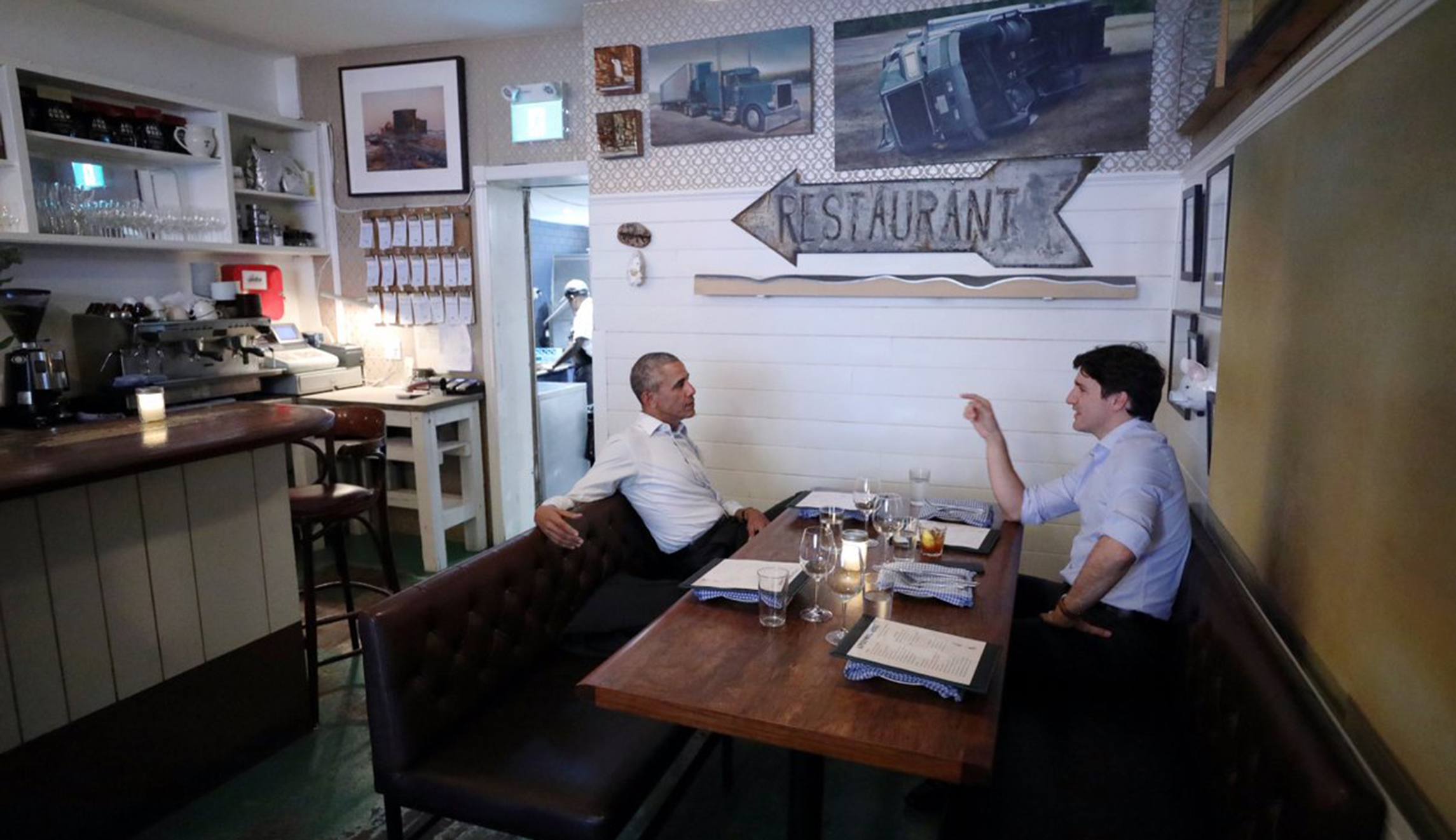 Barack Obama, Justin Trudeau dine together in Canada