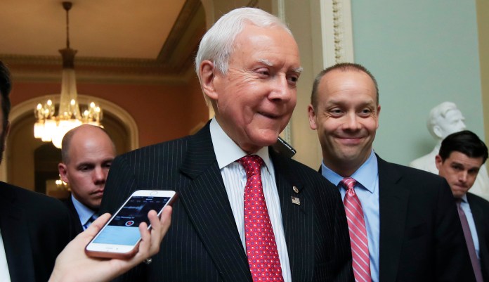 "There's just too much animosity and we're too divided on healthcare," Sen. Orrin Hatch, R-Utah, said. (AP Photo/Manuel Balce Ceneta)