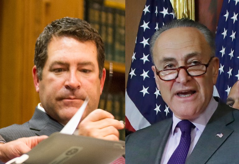 The New York senator became the highest ranking Democrat in Congress to oppose Tennessee state Sen. Mark Green, whose nomination appeared in jeopardy this week amid rising opposition. (AP)