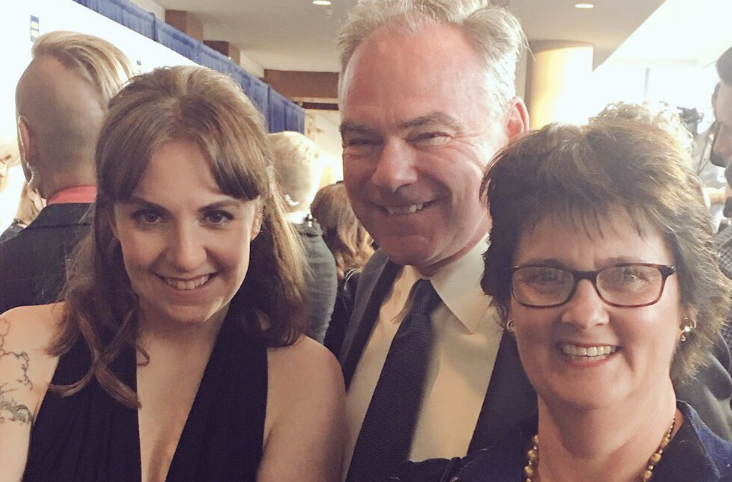 Tim Kaine rubs elbows with Katy Perry, Lena Dunham in LA