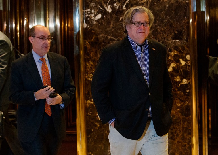 Steve Bannon's appointment as chief White House strategist has caused an uproar among Democrats, who have ripped his past work as the leader of Breitbart News. (AP Photo/ Evan Vucci)