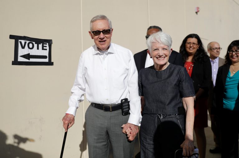 Harry Reid spokesman lets it rip. (AP Photo/John Locher)
