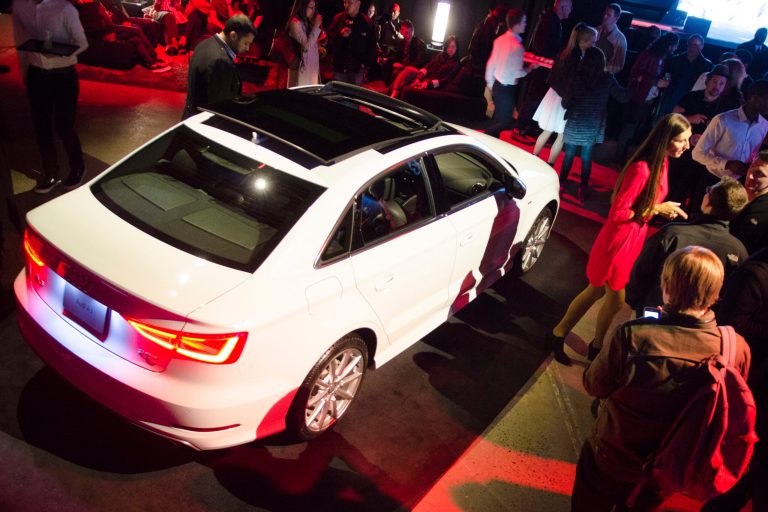 M.I.A. performs at the Audi A3 launch event at SIR Stage 37 in New York. (Scott Roth/Invision/AP)