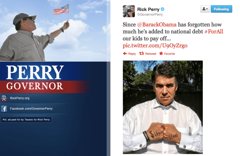 Rick Perry mocks Obama’s #forall campaign