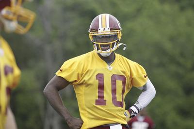 Jennifer Milbrett/The Washington Examiner
The Redskins have already named rookie Robert Griffin III the starting quarterback.