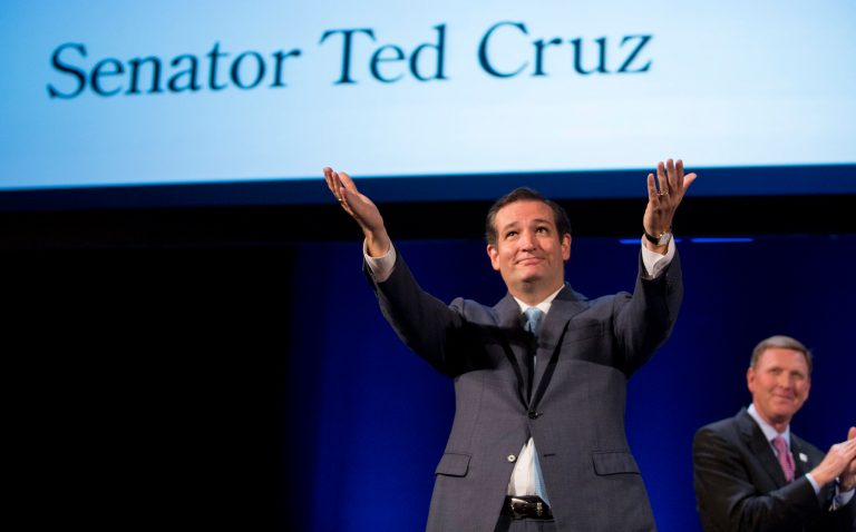 Sen. Ted Cruz, (R-Texas), speaks during the family leadership summit in Ames, Iowa Saturday Aug. 10, 2013. Republican presidential hopefuls are hoping to impress conservative voters at the conference organized by an influential Christian group. The daylong event will be one of many candidate cattle calls in the grueling run-up to the 2016 presidential election. None of the potential contenders appearing Saturday has declared candidacy. Conservative voters could be key to a 2016 victory in Iowa's caucuses, the nation's first presidential nominating event. (AP Photo/Justin Hayworth)
