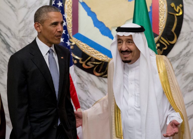 President Barack Obama, who met with Saudi Arabia's King Salman on Thursday, is expected to declassify some of the information from the classified 28 pages of the 9/11 Commission report. (AP Photo/Carolyn Kaster)