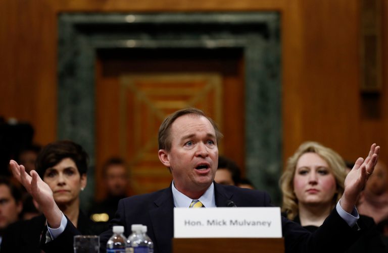 President Trump's choice for budget director, Rep. Mick Mulvaney, R-S.C., headlined a half a dozen nominees. Senate Majority Leader Mitch McConnell, R-Ky., filed to end debate on Monday night. (AP Photo/Carolyn Kaster)