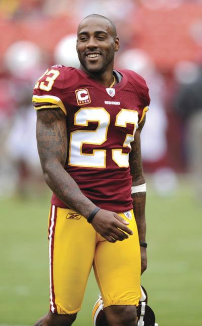 Nick Wass/AP
Redskins cornerback DeAngelo Hall voiced his displeasure with a failed blitz on third-and-21 after Monday's loss to the Cowboys.