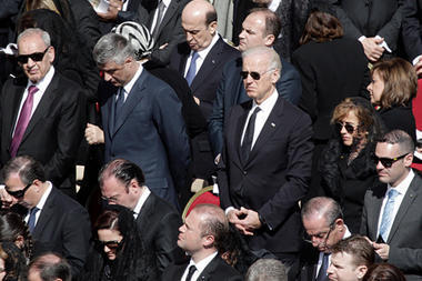 Vice President Biden attended the installation of Pope Francis. AP Photo